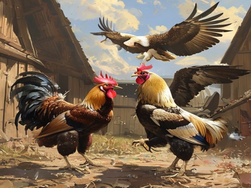 Die zwei Hähne und der Adler