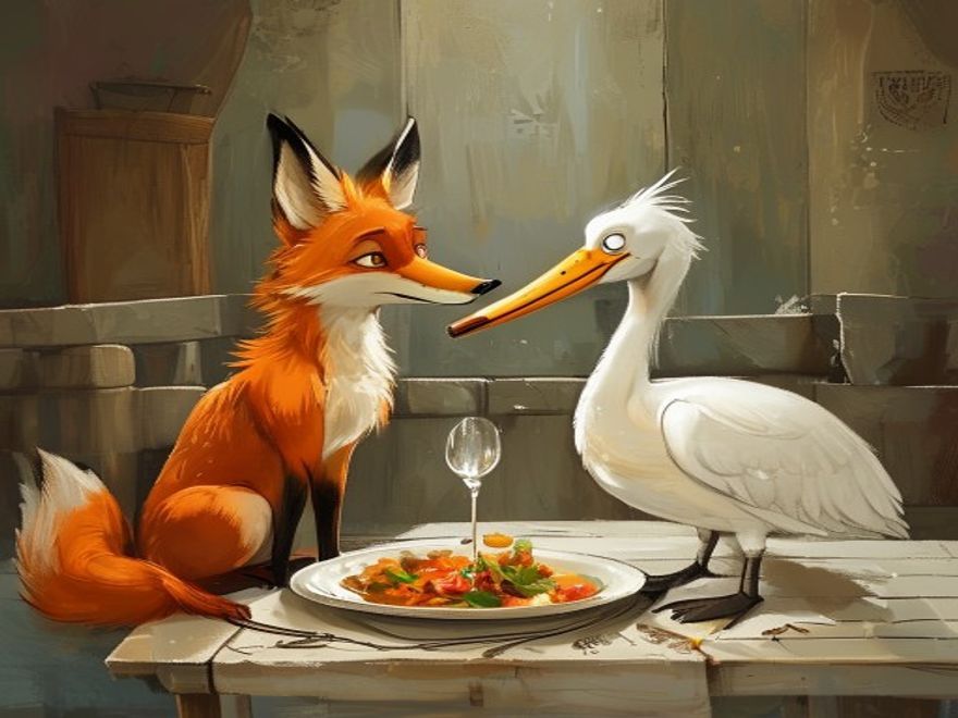 Der Pelikan und der Fuchs