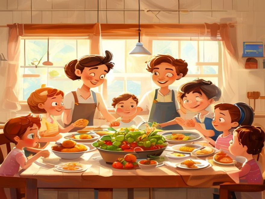 Familie und Essen