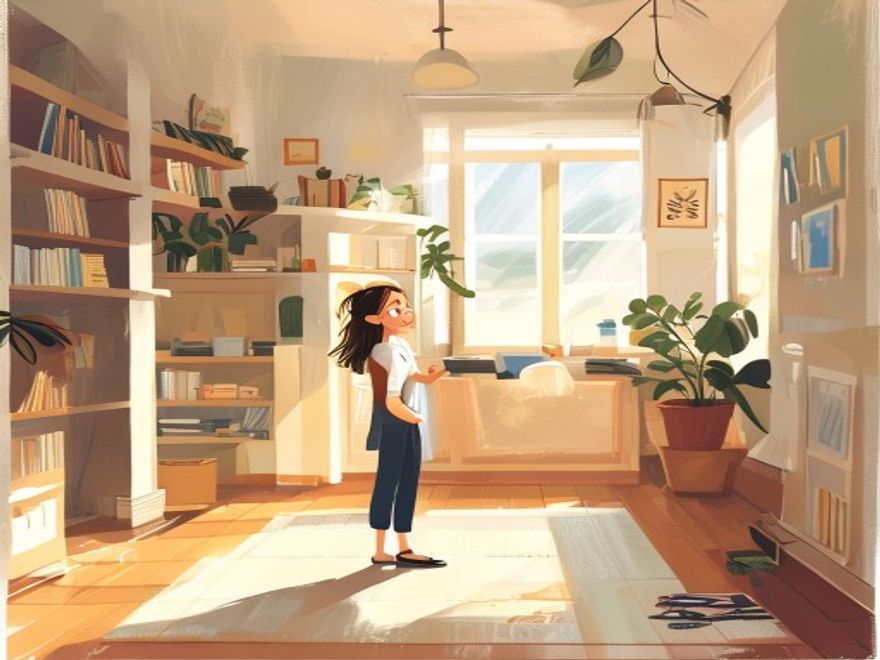 Im Wohnzimmer